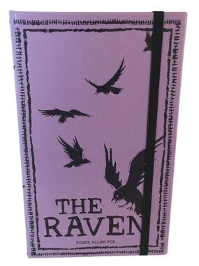 The RAVEN Edgar Allan Poe Leatherette Journal Lined Pages Ribbon Bookmark